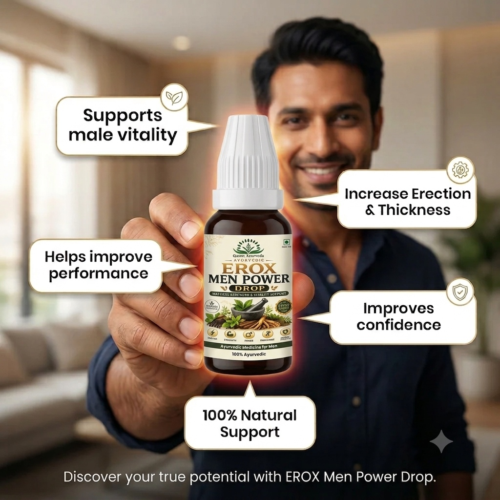 Erox Men Power Drop – Natural Energy & Wellness Herbal Formula Erox Men Power Drop – Ayurvedic Herbal Vitality Support Drops