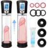 Electric Penis Enlargement Vacuum Pump, 4 Suction Strengths with Digital Display, YGOJKE Rechargeable Automatic High Vacuum Penis Enlargement Extension Pump, Male Couple's Toys, Comes with Pocket Cat